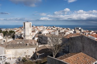 View of Monte Sant Angelo from Norman Swabian Aragonese castle, Gargano Peninsula in Southern Italy