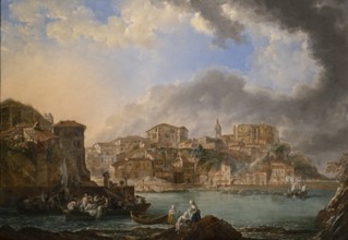 View of Bermeo, Luis Paret and Alcazar, 1783, oil on copper, Museo de Bellas Artes, Bilbao, Spain,