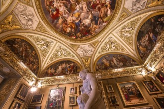 FLORENCE, ITALY, OCTOBER 28, 2015 : interiors and architectural details of Palazzo Pitti, october