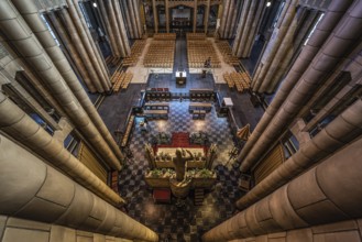 Koekelberg, Brussels Capital Region, Belgium, 10 30 2019 Art deco interior design the Catholic