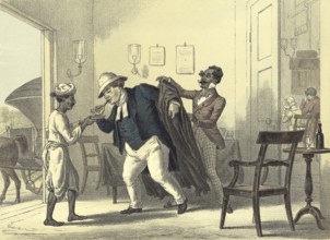 Illustration Lithograph Woodcut of Life in India During British Rule