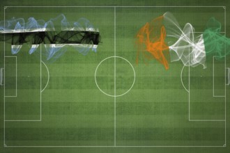 Botswana vs Ivory Coast Soccer Match, national colors, national flags, soccer field, football game,