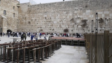 Wailing wall, prayer area for men
