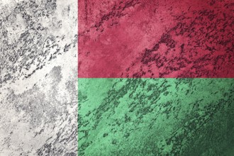 Grunge Madagascar flag. Madagascar