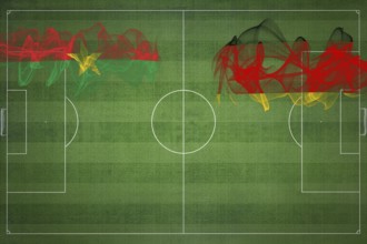 Burkina Faso vs Germany Soccer Match, national colors, national flags, soccer field, football game,