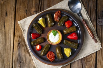 Yaprak Sarmas? rustic vine leaves filled with rice