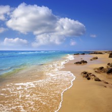 Morro Jable beach Fuerteventura at Canary Islands of Spain