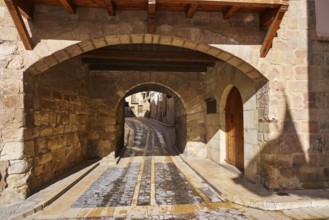 Mora de Rubielos arch in Teruel Spain located on Gudar Sierra