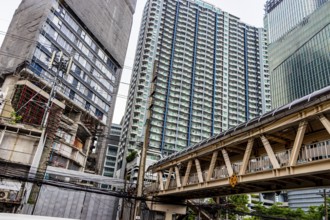 Rough dirty corners and areas in the metropolis of Bangkok in Thailand