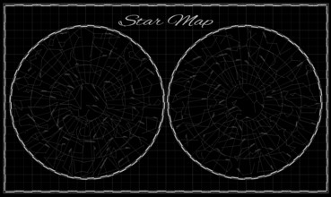 High detailed Star Map with names of constellations