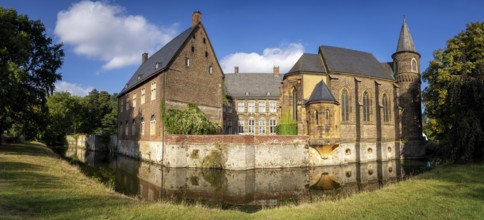 View at the chapel from the castle Haus Assen in the German village Lipborg near Lippetal