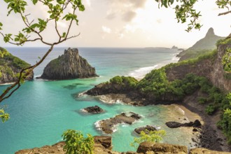 Fernando de Noronha, Brasil. Turquoise water around the Two Brothers rocks, UNESCO World Heritage