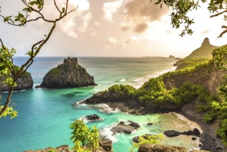 Fernando de Noronha, Brasil. Turquoise water around the Two Brothers rocks, UNESCO World Heritage