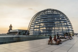 Berlin, Germany, July 28, 2019: View of the dome of Reichstag building, seat of the German