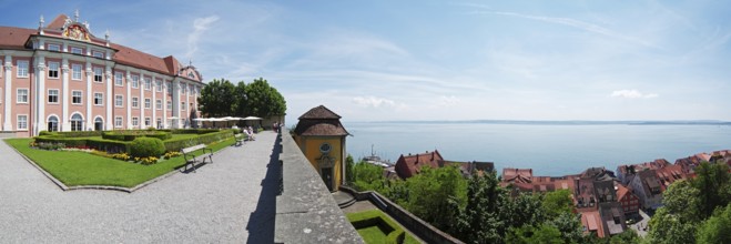 Panoramic view from the castle terrace, Meersburg
