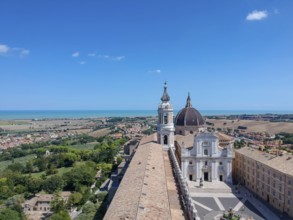 An image of a flight over Basilica della Santa Casa Loreto Italy