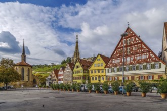 View of the market square, Esslingen am Neckar, Germany, Europe