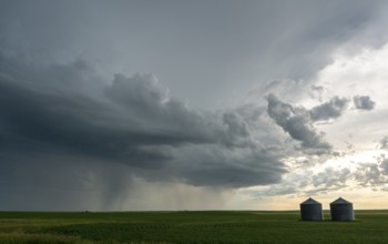 Summer Storms in the Canadian Prairies Dramatic Scenes