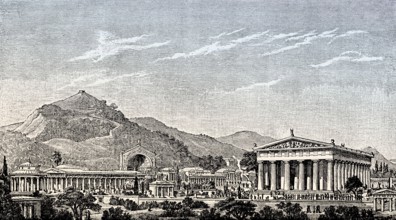 The reconstruction of Olympia in ancient Greece