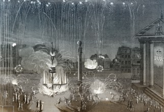 Firework in Covent Garden, London, Sept. 10 1690