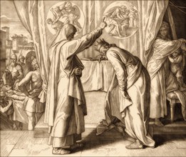 Nathan Confronts David, Old Testament, by Julius Schnorr von Carolsfeld