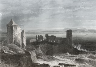 St Andrew's Castle, a picturesque ruin located in the coastal Royal Burgh of St Andrews, Fife,
