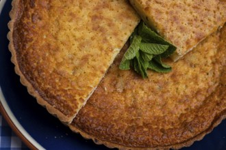 Flaó, typical cheese cake, Can Jeroni bakery, Sant Francesc, Formentera, Pitiusas Islands, Balearic