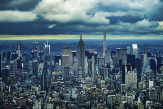 The view from the One World Trade Center Building. Shooting Location: New York, Manhattan