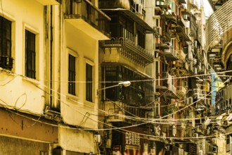 Back of the street of the city of Macau. Shooting Location: Macao Special Administration