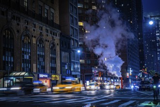 Night view of the city of New York. Shooting Location: New York, Manhattan
