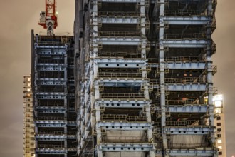 High-rise building construction site of the Yokohama Minato Mirai. Shooting Location: Yokohama-city