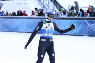 Andreas Wellinger (SC Ruhpolding) at the qualification for the opening ski jumping event of the