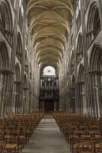 Interior of rouen cathedral landmark in france