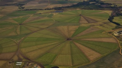 Irrigation system, agriculture, green areas, reservoir, forest, gravel road, Clarkson, Eastern