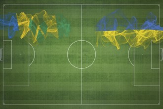 Saint Vincent and the Grenadines vs Ukraine Soccer Match, national colors, national flags, soccer