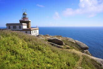 Finisterre lighthouse Fisterra at the end of Saint James way in Galicia Spain