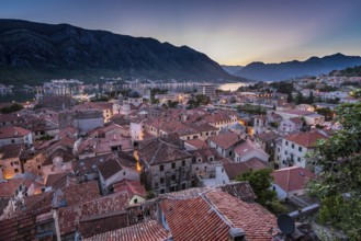 Bay of Kotor view from the hill above the town, Montenegro.