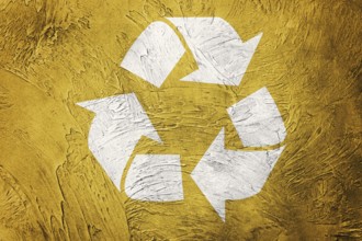 Recycle symbol on Grunge background. Vintage style