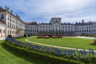 Fertod, Hungary, 7 October, 2022: view of the Esterhazy Palace or Hungarian Versailles in Fertod,