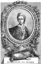 Jeanne Bécu, comtesse du Barry, 1743 –1793, last mistress of king Louis XV of France