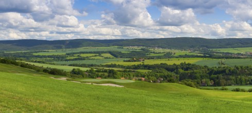 Panorama landscape - Amazing view from golf course to the valley