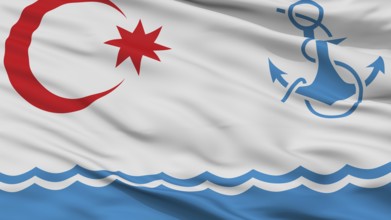 Naval Azerbaijan Flag, Closeup View