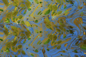 Traditional Ottoman Turkish abstract marbling art patterns as background