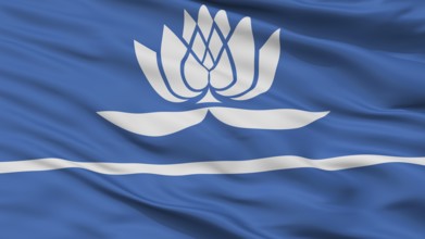 Navapolack City Flag, Country Belarus, Closeup View