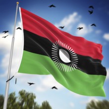 Flag of Malawi, This is a computer generated and 3d rendered image