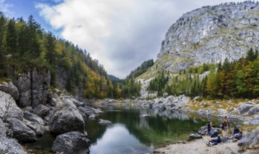 ?rno lake, route to Mount Triglav from Lake Bohinj, Triglav National Park, Julian alps. Slovenia,