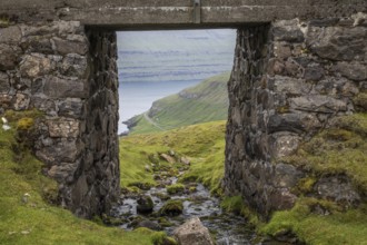 The wild landscape of the Faroe Islands in the North Atlantic