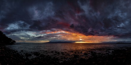 Sunset at a Rocky Beach, Northern California, USA, North America
