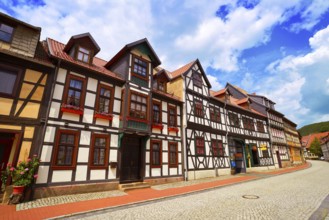 Stolberg facades in Harz mountains of Germany