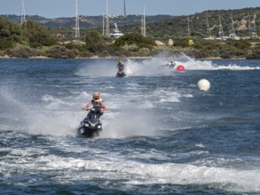 Olbia, Italy - September 16 - 20192 Aquabike world Championship gran prix of Italy